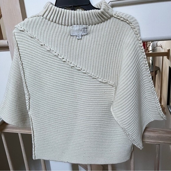 J.O.A Los Angeles Jane Ribbed Mock neck Sweater in Creamy White S - Picture 8 of 11